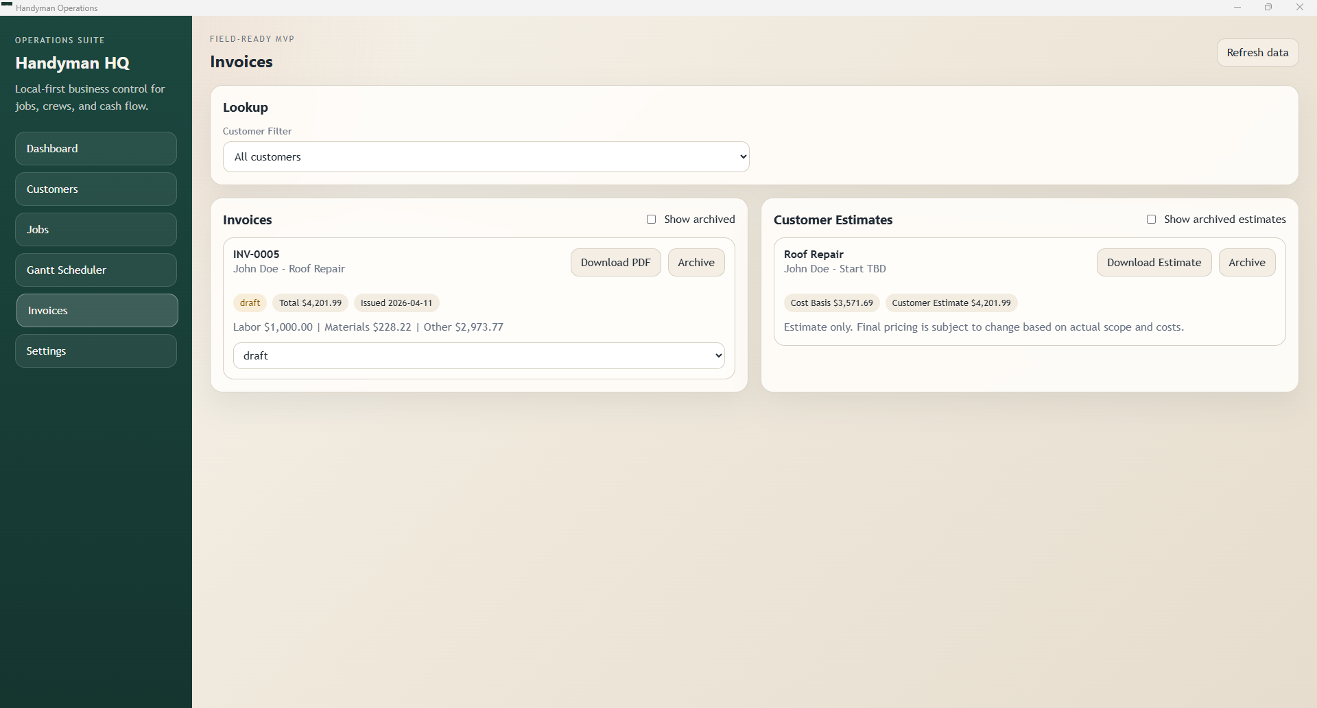 Document center screenshot